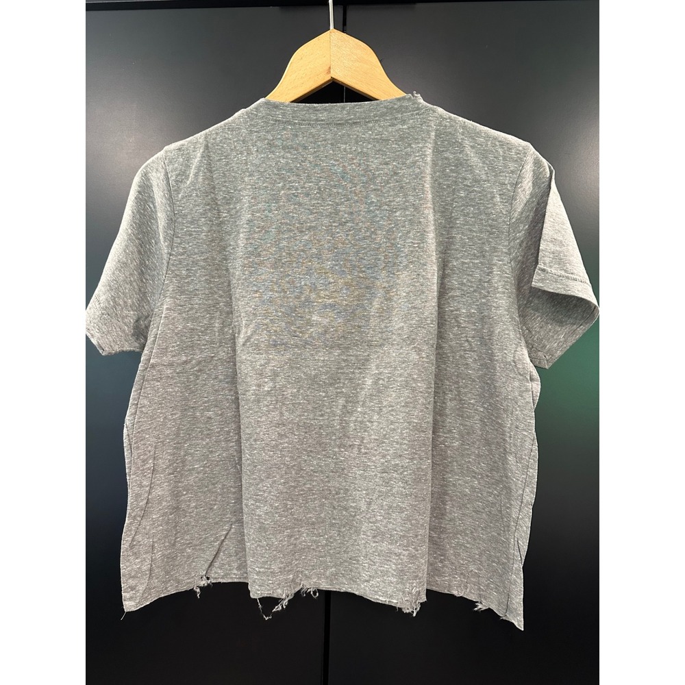 Prince Peter Sonny and Cher Distressed Crop Top Heather Grey Tee Medium NEW - Picture 2 of 6